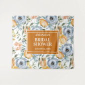 Tenture Elégante aquarelle Mariage Photo Booth fond (Devant (Horizontal))