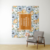 Tenture Elégante aquarelle Mariage Photo Booth fond (En situation)