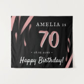 Tenture Elégante aquarelle rose 70e anniversaire fond (Devant (Horizontal))