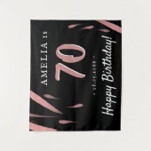 Tenture Elégante aquarelle rose 70e anniversaire fond (Devant)