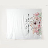 Tenture Elégante aquarelle rustique Mariage floral fond (Devant (Horizontal))
