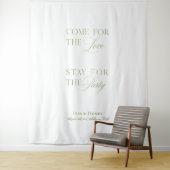 Tenture Élégante Bannière de bienvenue du Mariage blanc & (En situation)