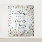 Tenture Élégante bannière du Mariage Fleur sauvage Floral (Devant)