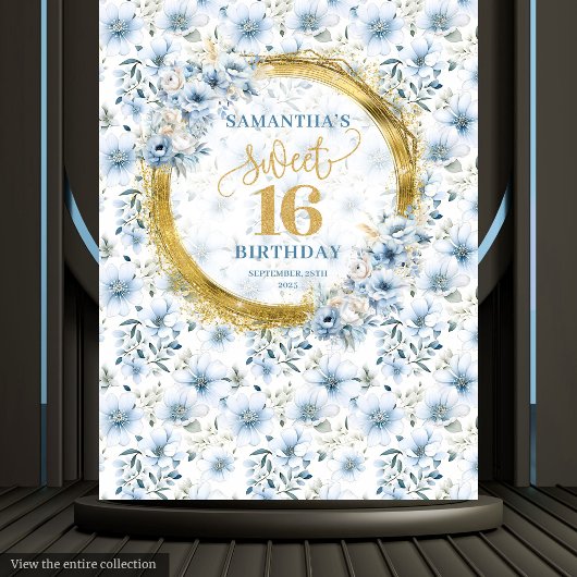 Tenture Elégante Boho bleu clair Sweet sixteen Parties sci