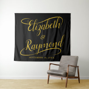 Tenture Élégante calligraphie anglaise manuscrite avec enj
