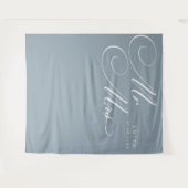 Tenture Élégante calligraphie M. & Mme Mariage Contexte (Devant (Horizontal))