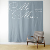 Tenture Élégante calligraphie M. & Mme Mariage Contexte (En situation)