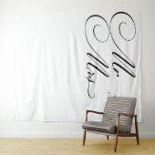 Tenture Élégante calligraphie M. & Mme Mariage Contexte (En situation (horizontale))