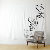 Tenture Élégante calligraphie M. & Mme Mariage Contexte (En situation (horizontale))