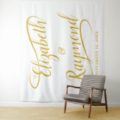 Tenture Élégante Calligraphie Mariage Manuscrite Délicate (En situation)
