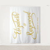Tenture Élégante Calligraphie Mariage Manuscrite Délicate (Devant)