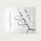 Tenture Élégante calligraphie Nous sommes engagés pour la (Devant (Horizontal))