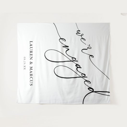 Tenture Élégante calligraphie Nous sommes engagés pour la  (Devant (Horizontal))