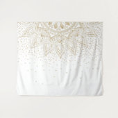 Tenture Elégante conception de points Mandala Or (Devant (Horizontal))