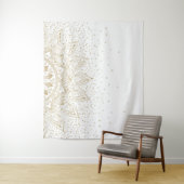 Tenture Elégante conception de points Mandala Or (En situation)