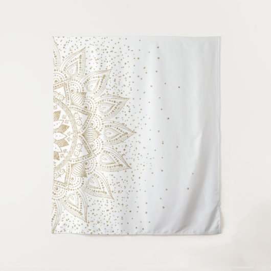 Tenture Elégante conception de points Mandala Or (Devant)