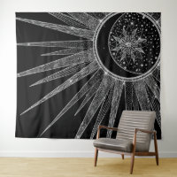 Elégante conception en noir de la lune de soleil d