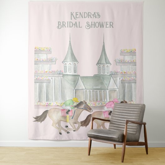 Tenture Elégante course de cheval Derby Party Photo fond (En situation)