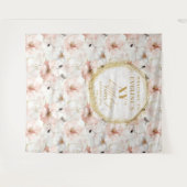 Tenture Elégante Dusty Pink Ivory Gold Anniversaire (Devant (Horizontal))