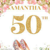 Tenture Elégante fête des fleurs blanches du 50e anniversa