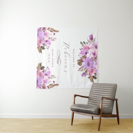 Tenture Élégante Fête des mariées florale (En situation (horizontale))