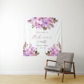 Tenture Élégante Fête des mariées florale (En situation)