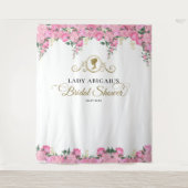 Tenture Élégante Fête des mariées victorienne rose pâle (Devant)