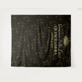 Tenture Elégante mascarade avec fond rose blanche (Devant (Horizontal))