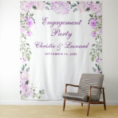 Tenture Élégante Partie d'engagement Fleurs violettes (En situation)