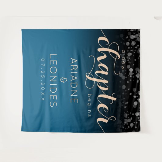 Tenture Elégante Pêche Océanique Bleu Mariage Un Nouveau C (Devant (Horizontal))