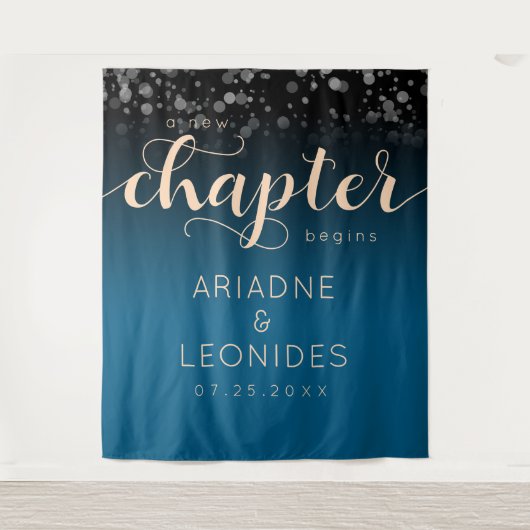 Tenture Elégante Pêche Océanique Bleu Mariage Un Nouveau C (Devant)