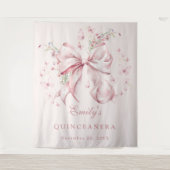 Tenture Elégante Perles de Bow Rose Quinceanera Anniversai (Devant)