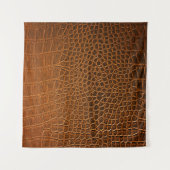 Tenture Élégante texture en cuir de crocodile marron. (Devant (Horizontal))