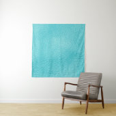 Tenture Élégante texture en cuir turquoise (En situation)