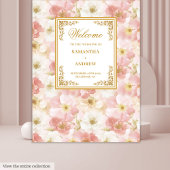 Tenture Elégante toile de fond de mariage fleuri en ivoire