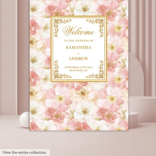 Tenture Elégante toile de fond de mariage fleuri en ivoire