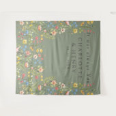 Tenture Elégante toile de fond Mariage Fleur sauvage (Devant (Horizontal))