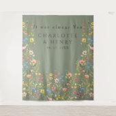 Tenture Elégante toile de fond Mariage Fleur sauvage (Devant)