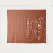 Tenture Elégante toile de fond photo Mariage en terre cuit (Devant (Horizontal))