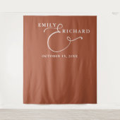 Tenture Elégante toile de fond photo Mariage en terre cuit (Devant)