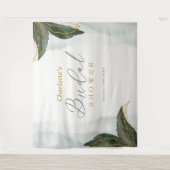 Tenture Elégante verdure Fête des mariées or Aquarelle (Devant)