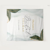 Tenture Elégante verdure Fête des mariées or Aquarelle (Devant (Horizontal))