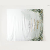 Tenture Elégante verdure feuillage Douche nuptiale arrière (Devant (Horizontal))