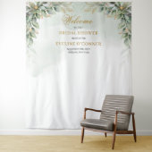 Tenture Elégante verdure feuillage Douche nuptiale arrière (En situation)