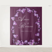 Tenture Élégantes Fleurs de l'Arche de Lilas Violet Rustiq (Devant)