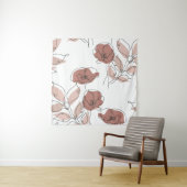 Tenture Élégantes fleurs de pavot Motif sans couture (En situation)