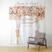 Tenture Élégantes roses beige mariage floral bride (En situation)