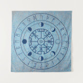 Tenture Élément aquatique Norse Runes Altar Cloche - Tarot (Devant (Horizontal))