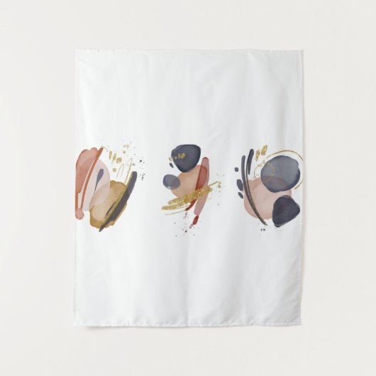 Tenture Éléments aquarelles abstraits (Devant)