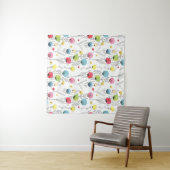 Tenture Eléments de design colorés, amusants, circulaires (En situation (horizontale))